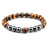 Bracelet Oeil de Tigre et Hematite - 200000147