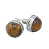 Boucles d’Oreilles Oeil de Tigre Rondes