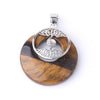 pendentif arbre de vie et oeil du tigre