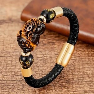Bracelet Magnetique Oeil de Tigre Pixiu