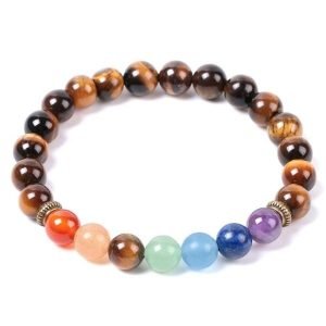 Bracelet Oeil de Tigre 7 Chakras