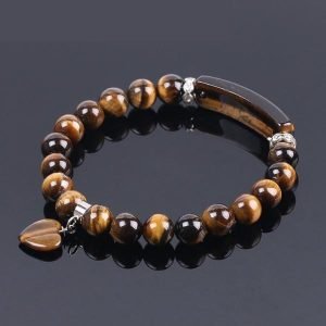 Bracelet Oeil de Tigre Coeur