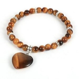 Bracelet Femme Oeil de Tigre Coeur