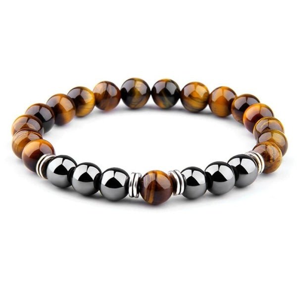 Bracelet Oeil de Tigre et Hematite - 200000147