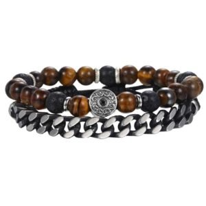 Bracelet Oeil de Tigre Gourmette
