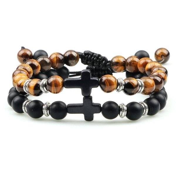 bracelet-oeil-de-tigre-homme-avec-croix-753 Bracelet Oeil de Tigre
