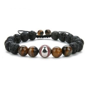 Bracelet Oeil de Tigre Baseball
